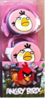 Auricolari Headphone Angry Birds Rosa x iphone ipod mp3